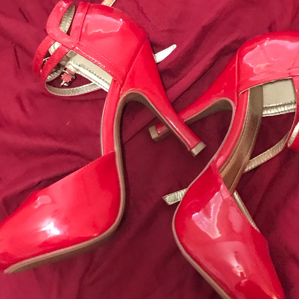 Red Patent Pumps
